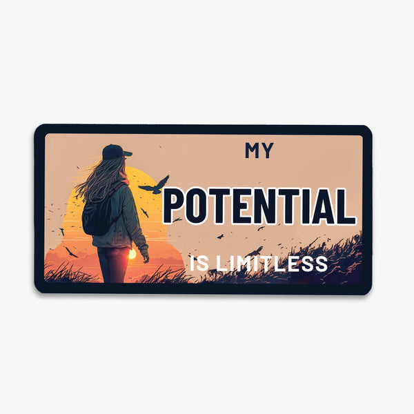 Affirmation License Plate Fridge Magnet: Unstoppable