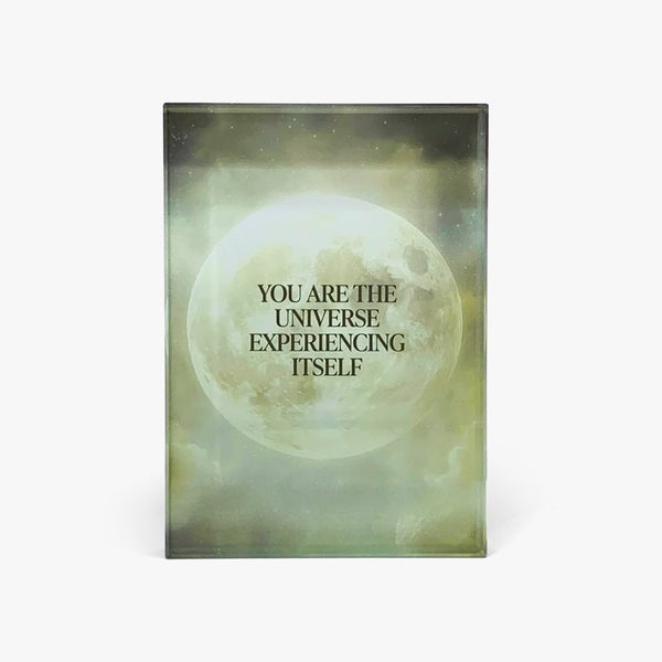 Affirmation Glass Block: Universe Experiencing Itself