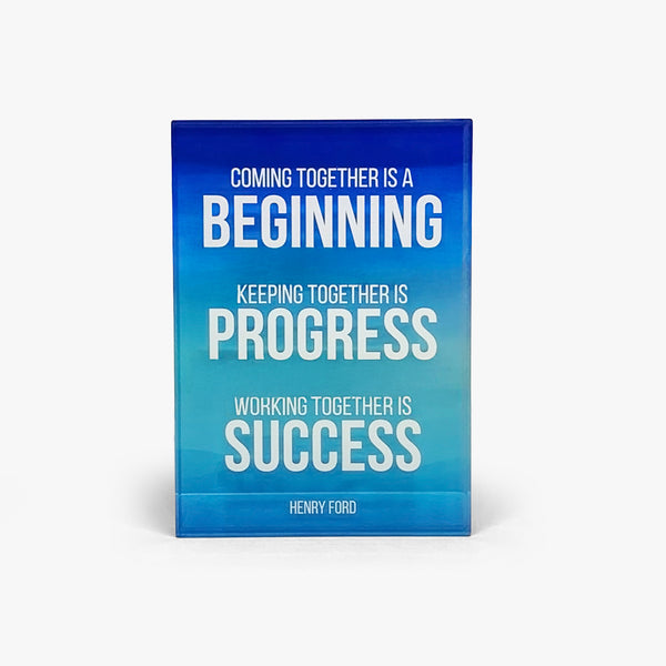 Positivity Glass Block: Beginning, Progress & Success