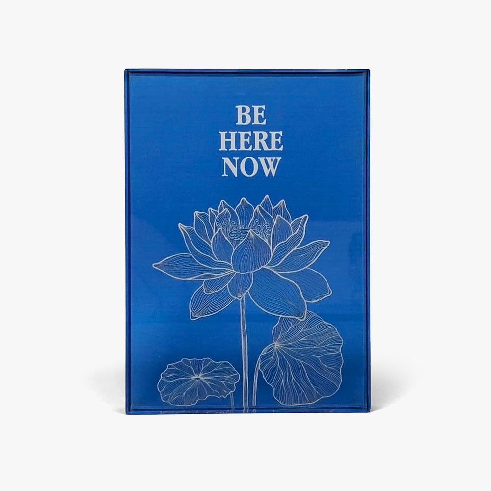 Positivity Glass Block: Be Here Now – Motivational Gifts