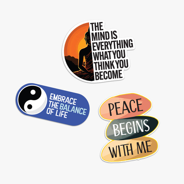 Zen Magnetic Stickers: Peaceful Mindset