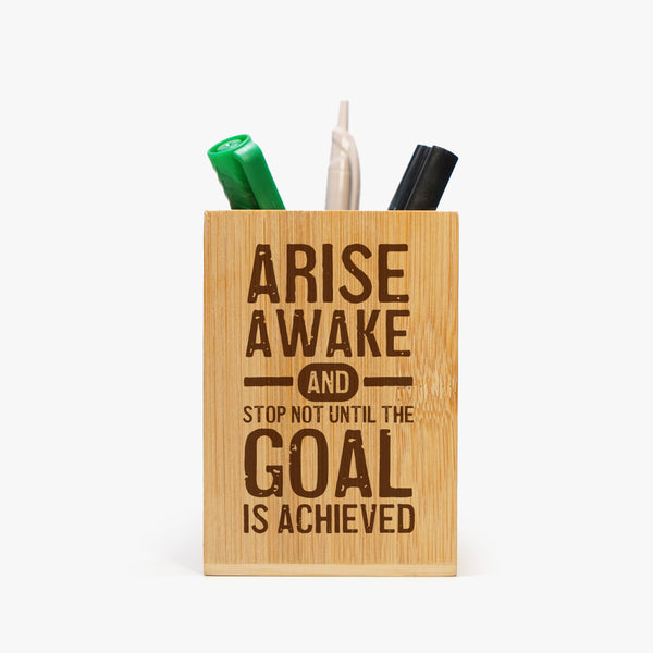 Affirmation Wooden Pen Stand: Arise