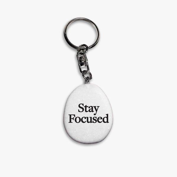 Oval Marble Keychain: Stay Focused