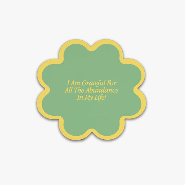Grateful Flower Ceramic Coaster: Abundance