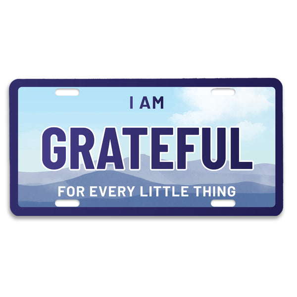 Grateful License Plate Set: Thankful & Grateful (Pack of 2)