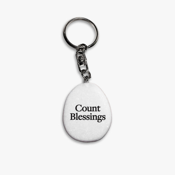 Positivity Marble Keychain: Count Blessings