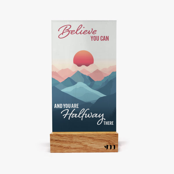 Positivity Glass Display: Believe You Can