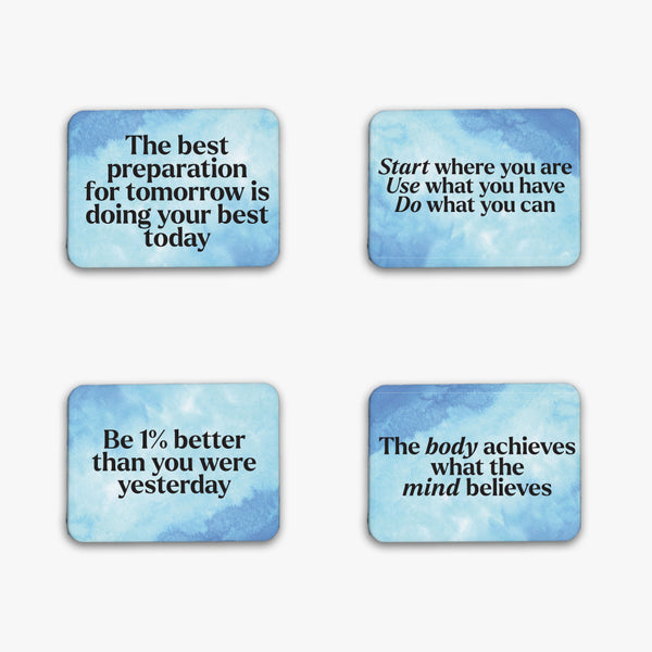 Inspirational Fridge Magnets: Best Preparation (Pack of 4)