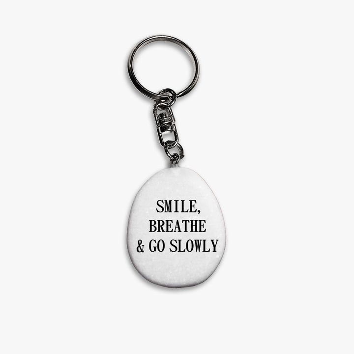 Zen Keychain Zen Marble Keychain: Go Slowly – Motivational Gifts