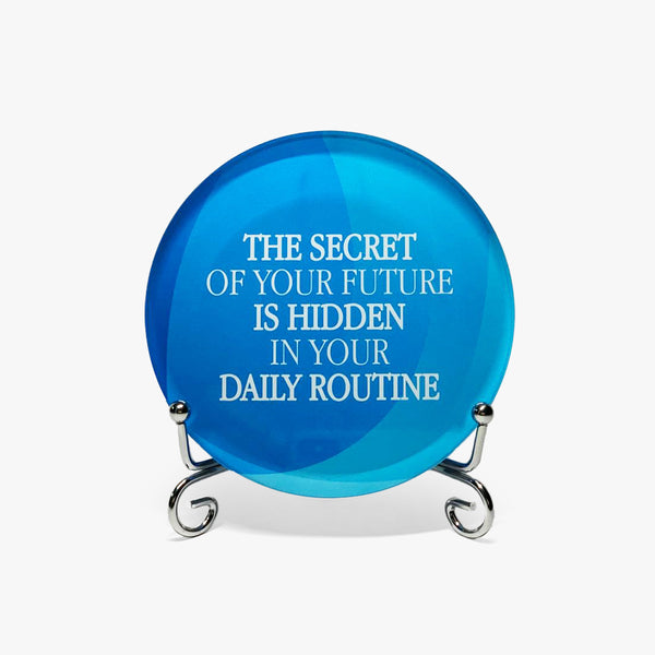 Positivity Round Glass Display: Secret of Your Future