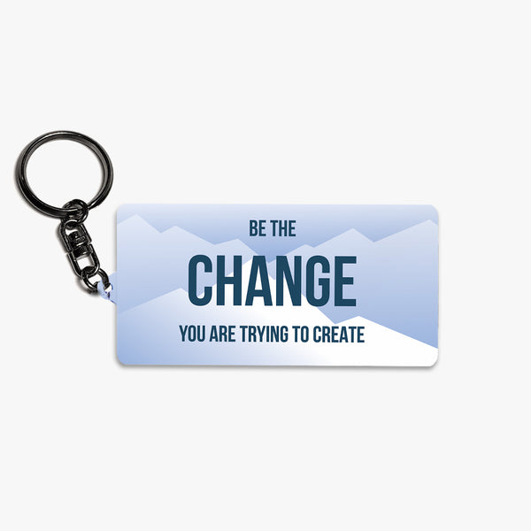 Positivity Metal Keychain: Change