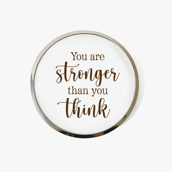 Affirmation Leather Coaster: Strength