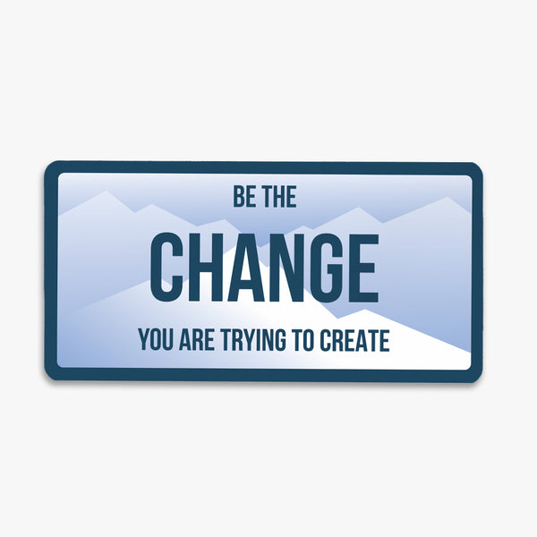 Positivity License Plate Fridge Magnet: Change