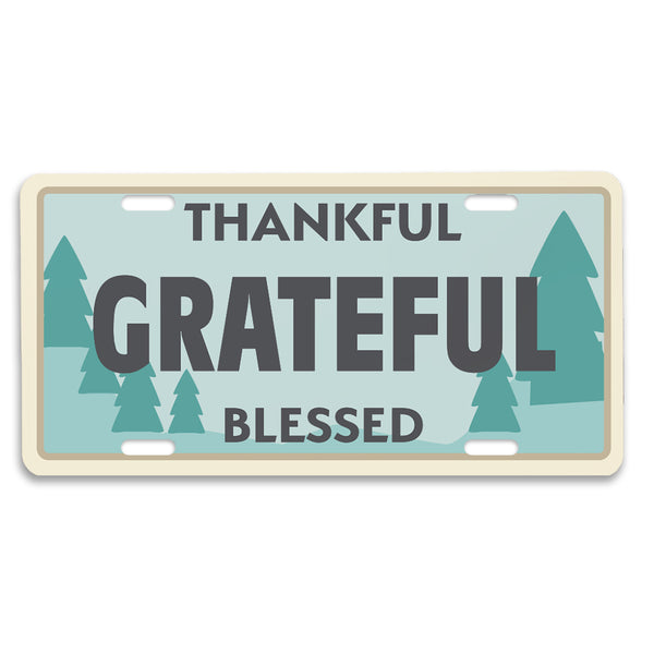 Grateful License Plate: Thankful