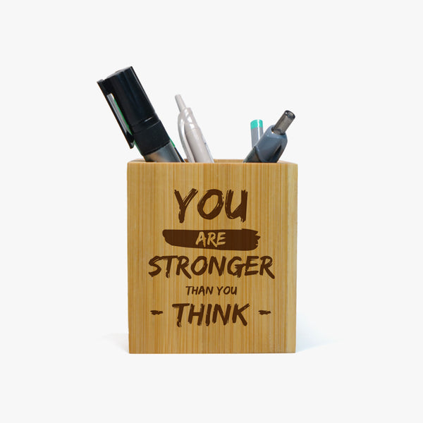 Productivity Wooden Pen Stand: Strength