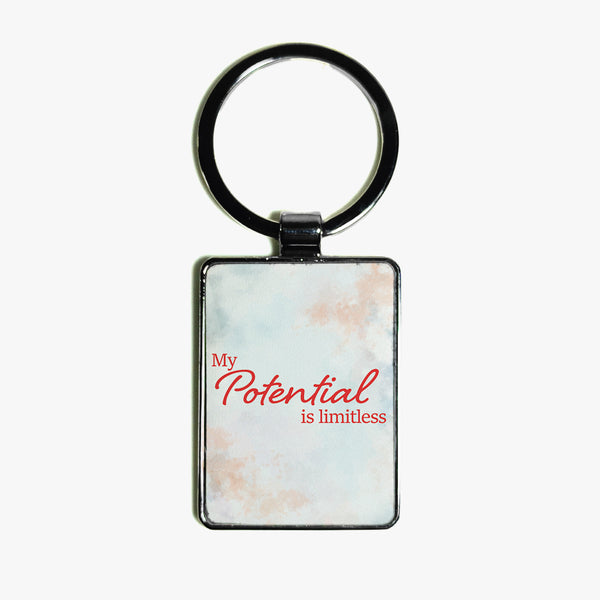 Affirmation Leather Keyring: Limitless