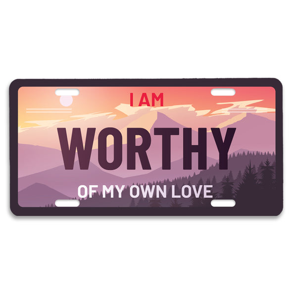 Affirmation License Plate: Worthy