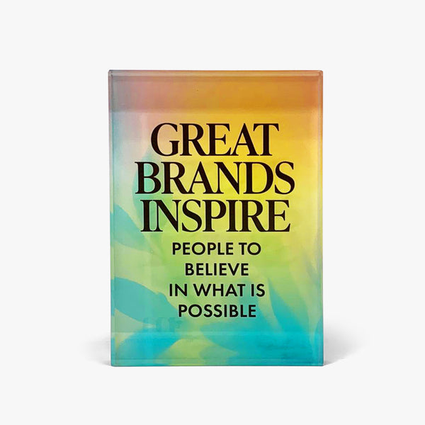 Positivity Glass Block: Brandly Inspiration
