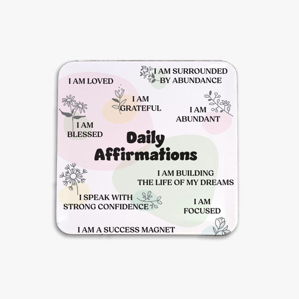 Affirmation Metal Coaster: I Am