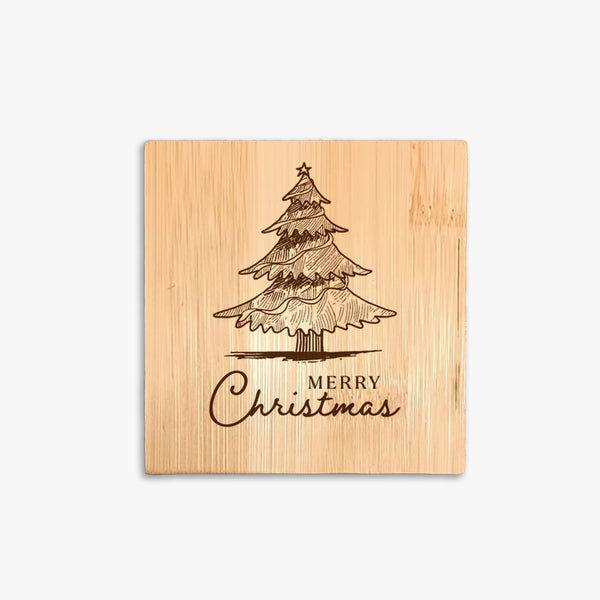 Positivity Wooden Coaster: Merry Christmas