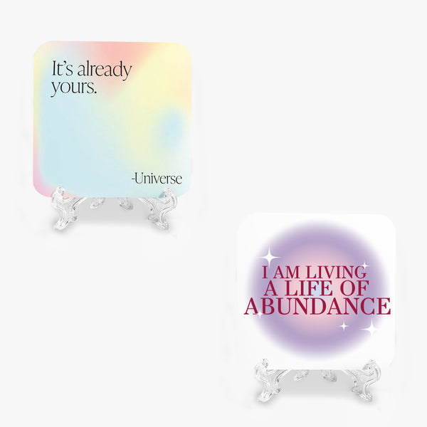 Affirmation Marble Display Set: Abundance Universe (Pack of 2)