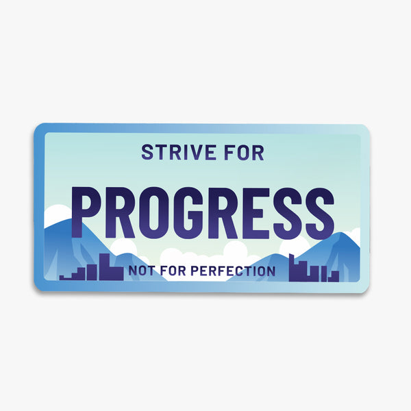 Positivity License Plate Fridge Magnet: Progress