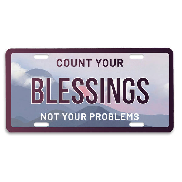 Grateful License Plate: Blessings