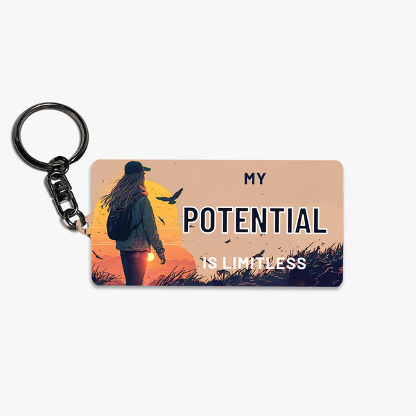 Affirmation Metal Keychain: Limitless