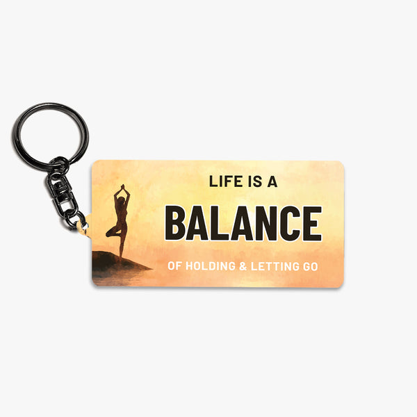 Zen Metal Keychain: Balance