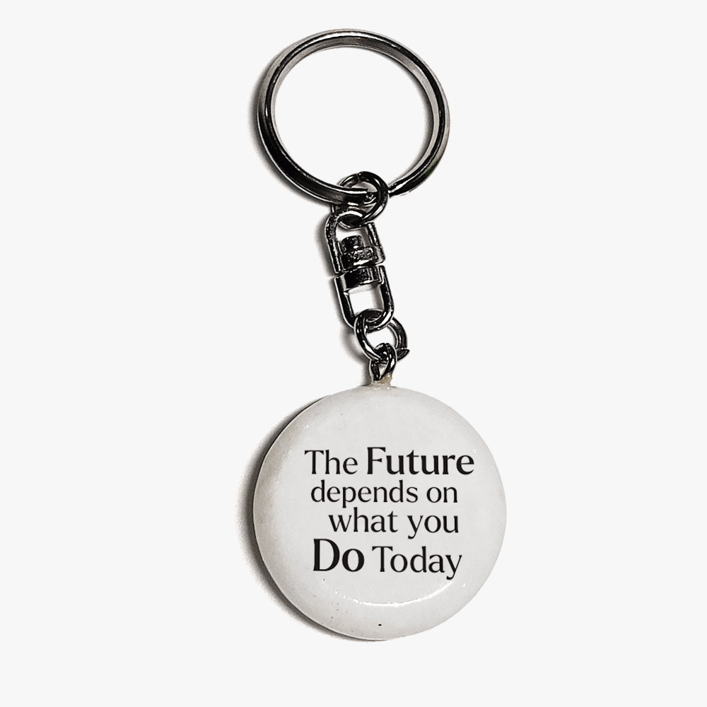 Keychains Inspiring Positivity Marble Keychain: Future – Motivational Gifts