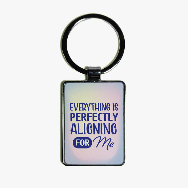 Affirmation Leather Keyring: Perfect Alignment