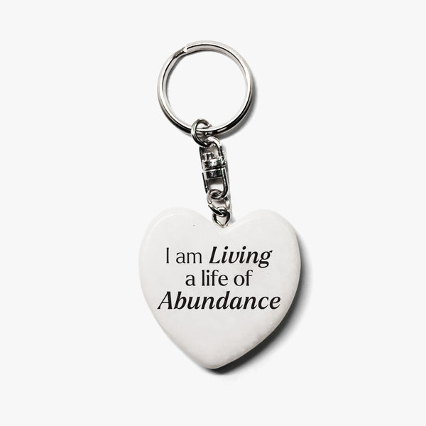 Affirmation Marble Keyring: Abundance