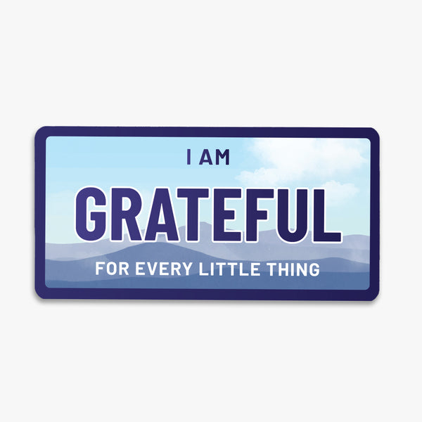 Grateful License Plate Fridge Magnet: Gratitude