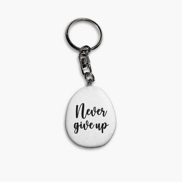 Positivity Marble Keychain: Never Give Up