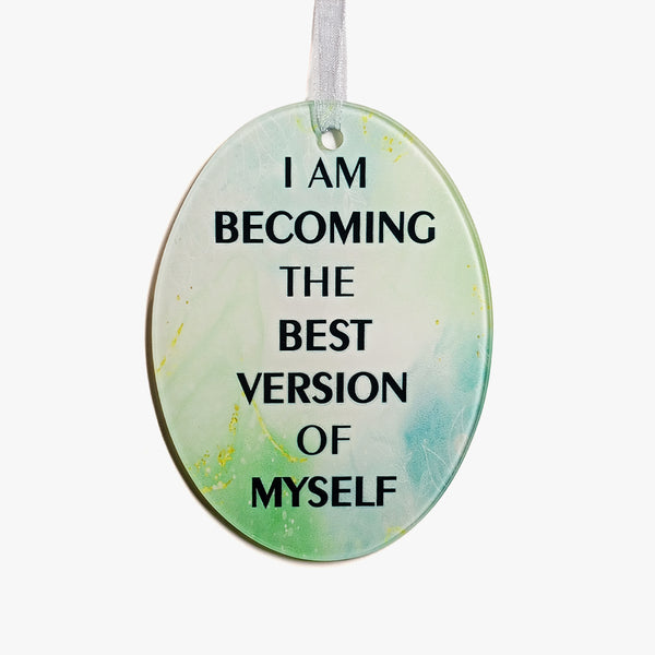 Affirmation Oval Glass Hanging: Best Version