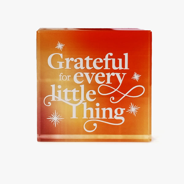 Grateful Glass Block: Gratitude