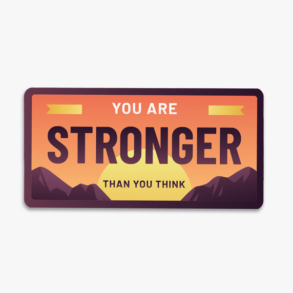 Positivity License Plate Fridge Magnet: Strength