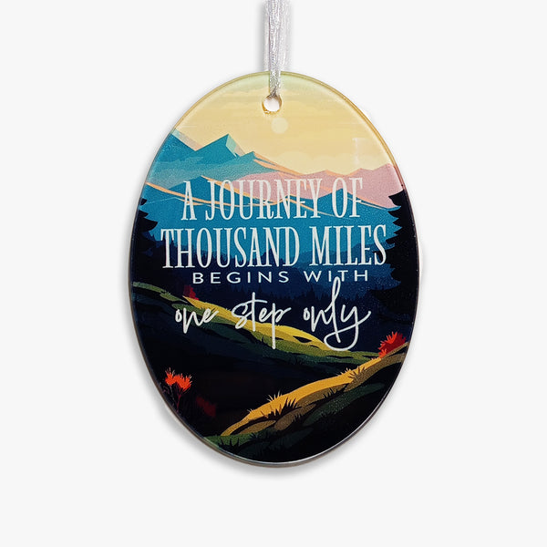 Travel Glass Ornament: Journey