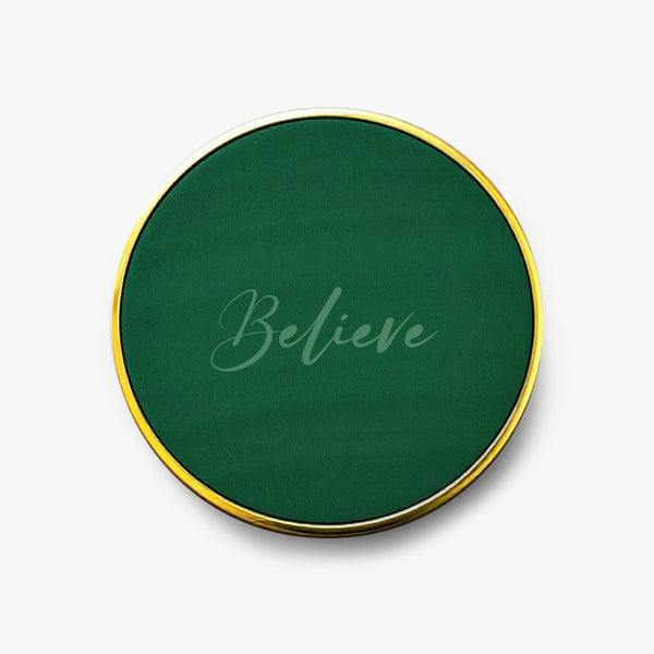Positivity Leather Coaster: Believe