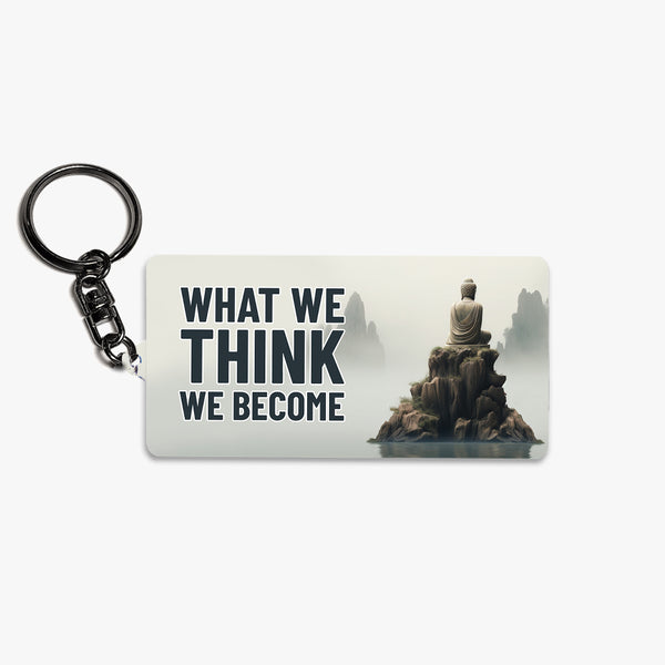 Zen Metal Keychain: Think