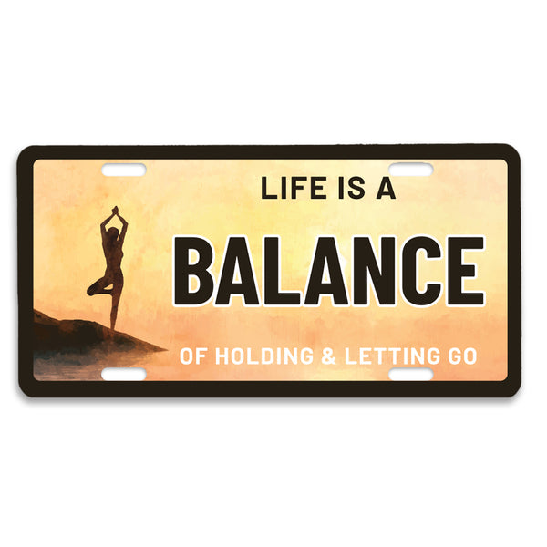 Zen License Plate: Balance