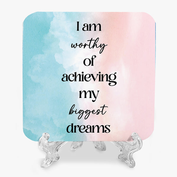 Affirmation Marble Display: Worthy