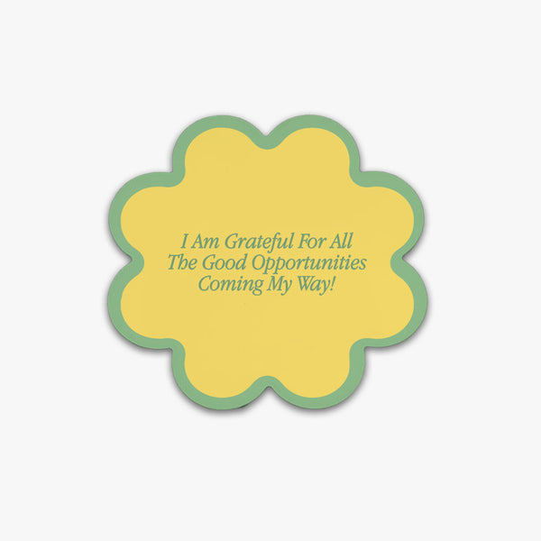Grateful Flower Ceramic Coaster: Good Opportunities