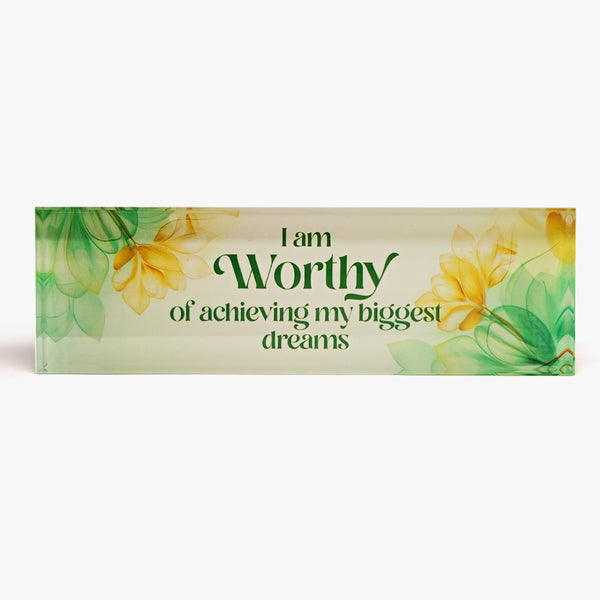 Affirmation Panoramic Glass Block: Biggest Dreams