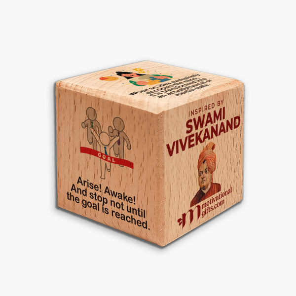 Inspirational Wooden Cube : Swami Vivekanand