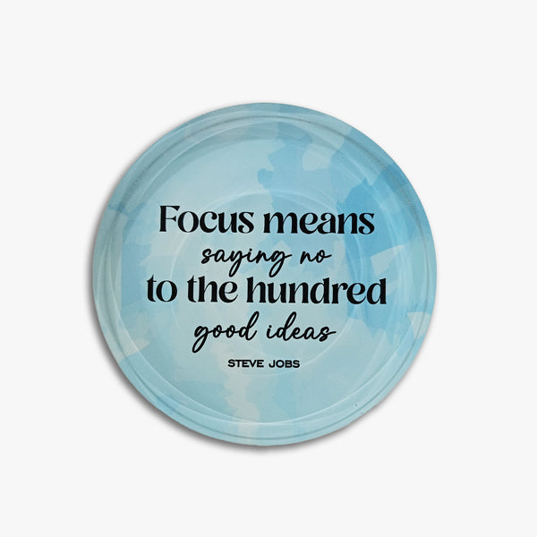 Inspirational Glass Paperweight: Focus