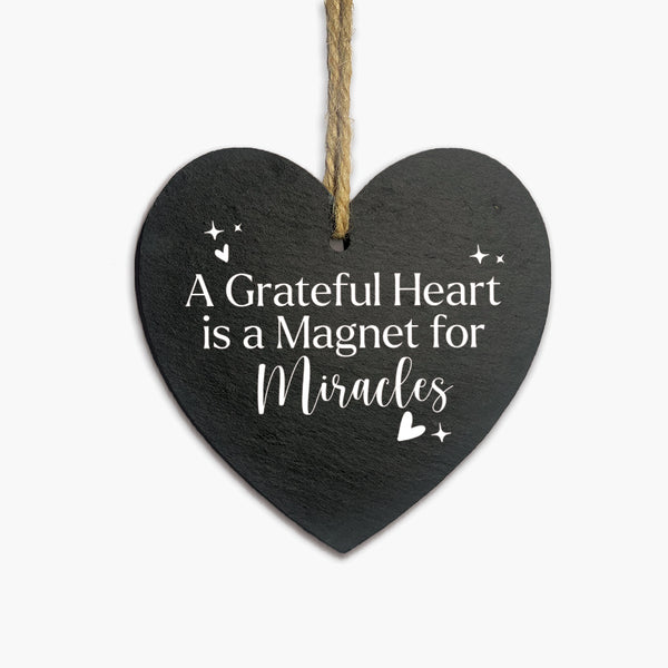 Grateful Heart Wall Hanging Slate: Grateful Heart