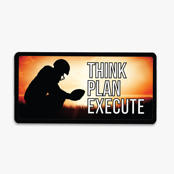 Productivity License Plate Fridge Magnet: Think Plan Execute