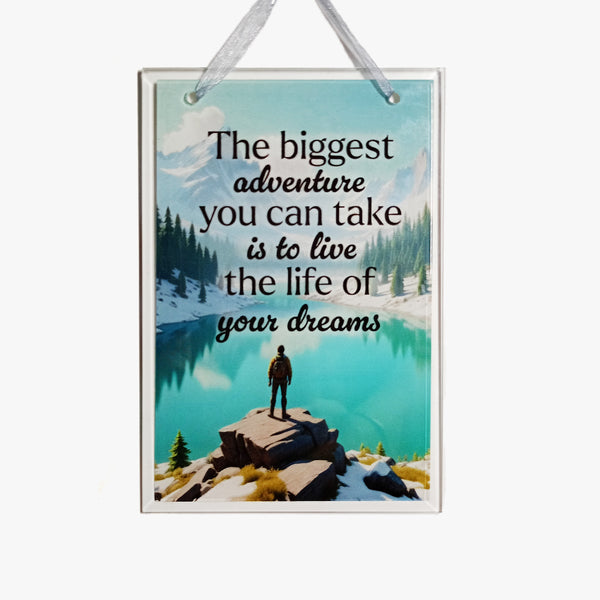 Travel Glass Ornament: Biggest Adventure