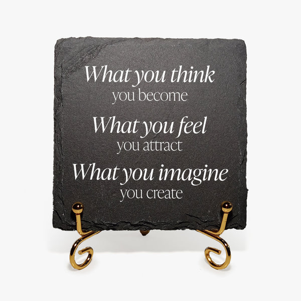 Zen Marble Slate Display: Power of Thought